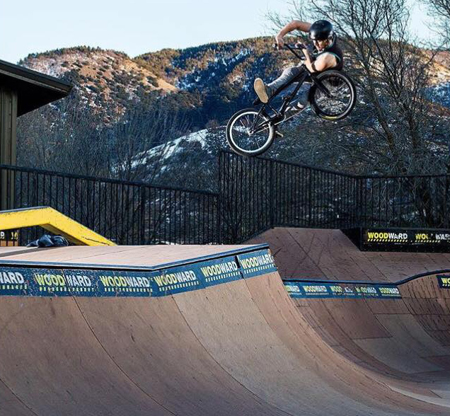 Rambo escaped from the jungle to do some riding at Woodward. 