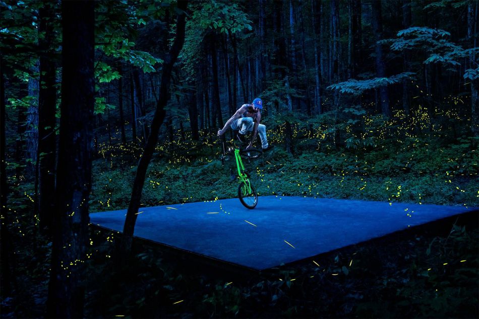 Deep in Tennessee’s forest BMX star dances amongst fireflies