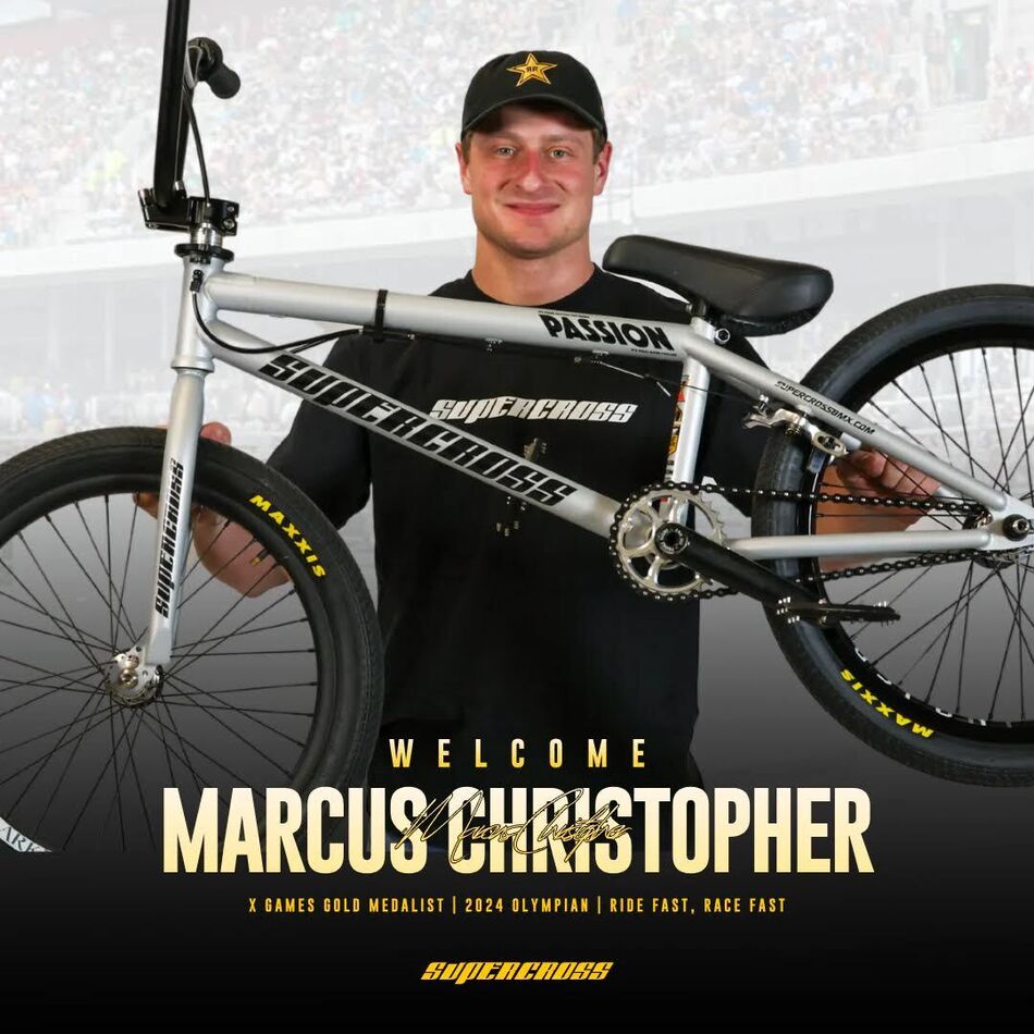 Supercross BMX is proud to announce the signing of Marcus Christopher to its roster.