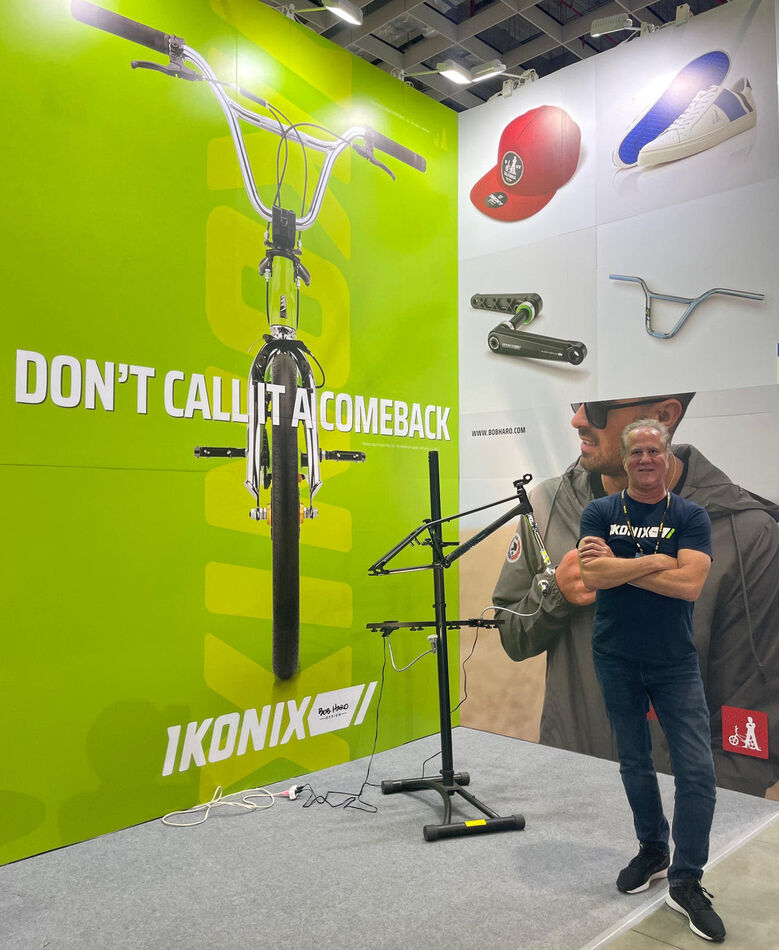 IKONIX Bikes' Founder, Bob Haro at the IKONIX stand at the 2026 Taipei Cycle Show