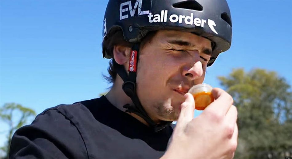 Game Of Bike with Carolina Reaper Pepper Hot Sauce! by Scotty Cranmer