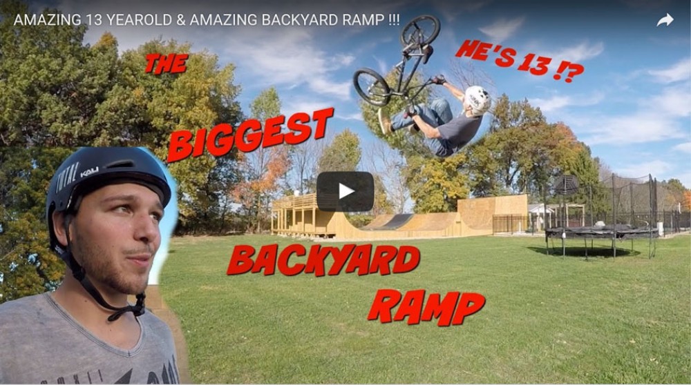 FATBMX KIDS: AMAZING 13 YEAR OLD &amp; AMAZING BACKYARD RAMP! By Nick Bruce BMX