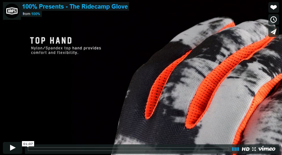 100% Presents - The Ridecamp Glove  from 100%
