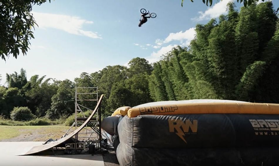 HIS 1ST TIME HITTING THE MEGA RAMP ON BMX! by Ryan Williams