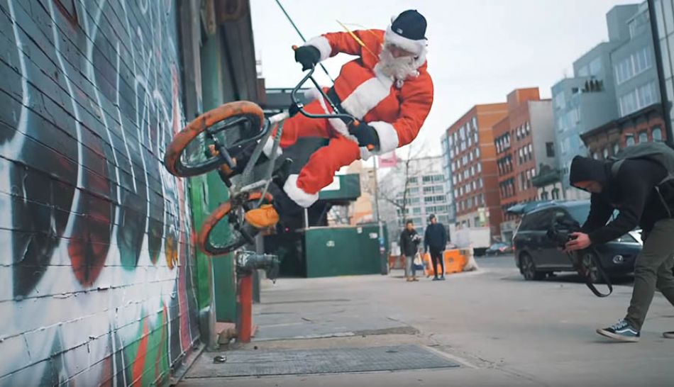 SANTA CLAUS TAKES OVER NYC ON A BMX BIKE! (PT. 4) by Anthony Panza