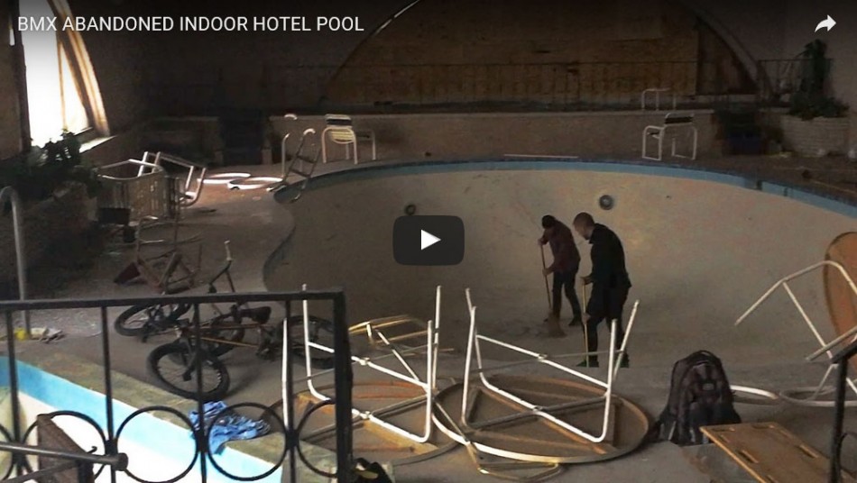 BMX ABANDONED INDOOR HOTEL POOL by colinlikewhat