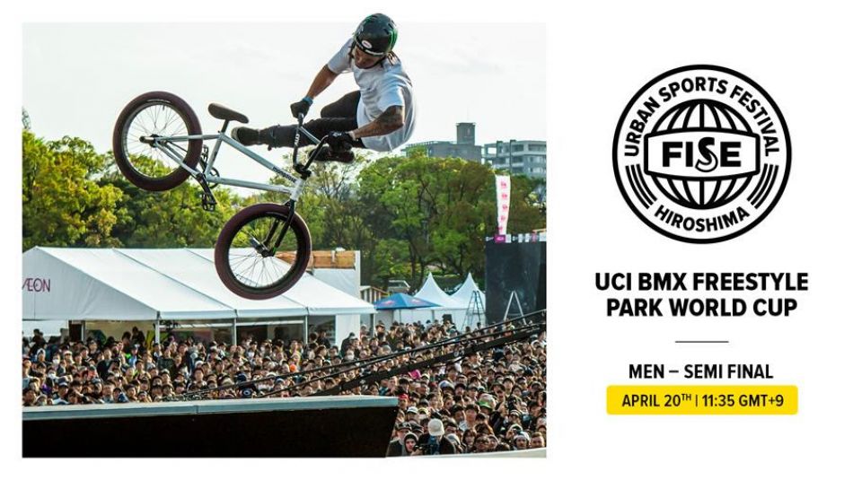 Live on FATBMX: April 20, 4:35 AM FWS Hiroshima 2019: UCI BMX Freestyle Park World Cup Men Semi Final