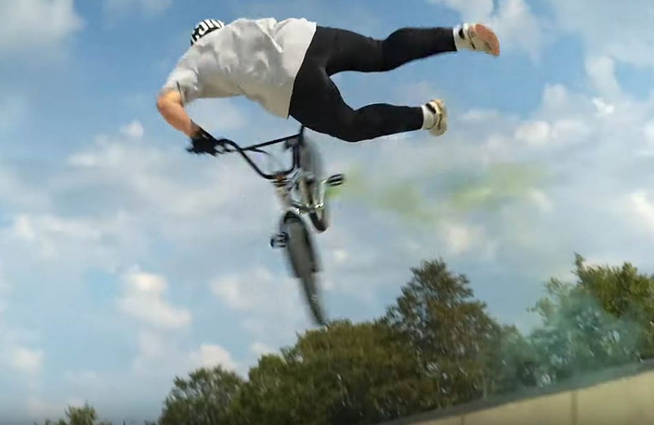 RIDING WITH SMOKE GRENADES ON MY BMX! by Kieran Reilly