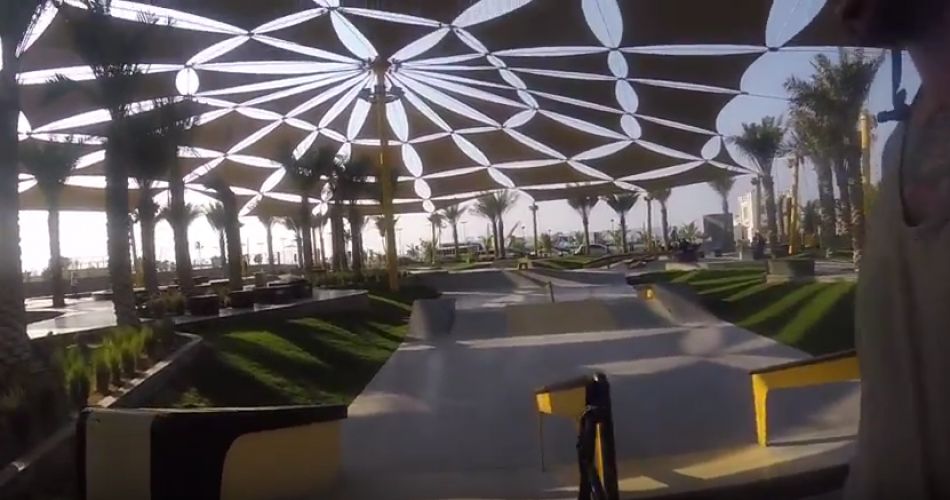 XDubai Skatepark Tour (with a BMX in an Audi R8) by Mat Armstrong