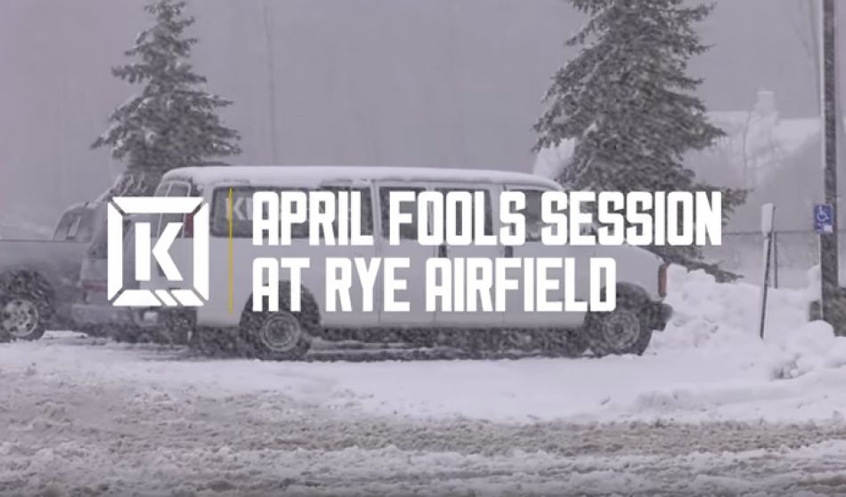 EPIC STUNTS SNOWED IN ON APRIL FOOLS! - KINK BMX AT RYE AIRFIELD