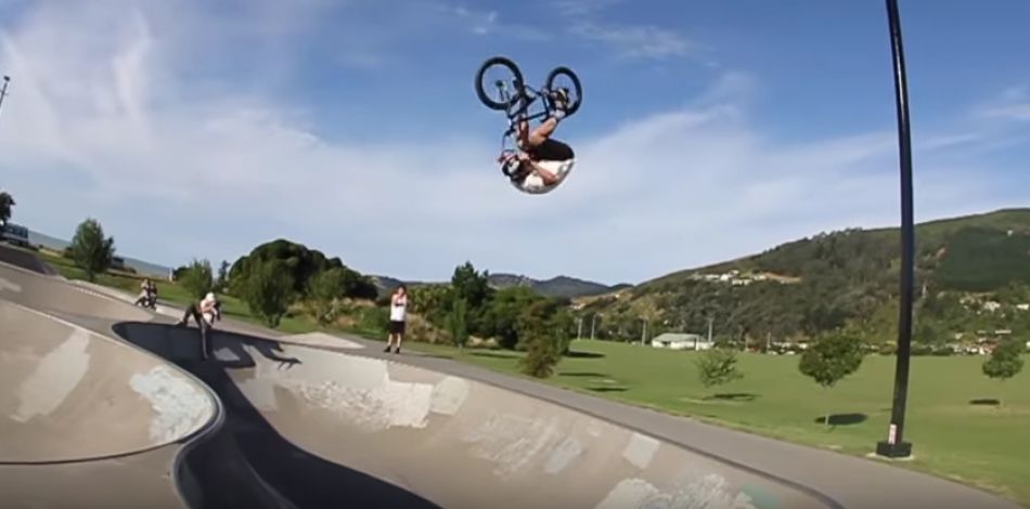 INSANE FRONTFLIP OVER SKATEPARK BOWL! by Ryan Williams