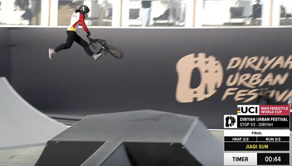 Jiaqi Sun - 2nd place | Women&#039;s Final | UCI BMX Freestyle World Cup Diriyah by FISE