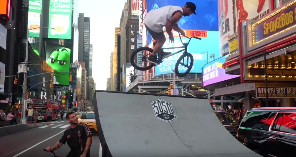 HALF-PIPE IN TIME SQUARE by Austin Augie