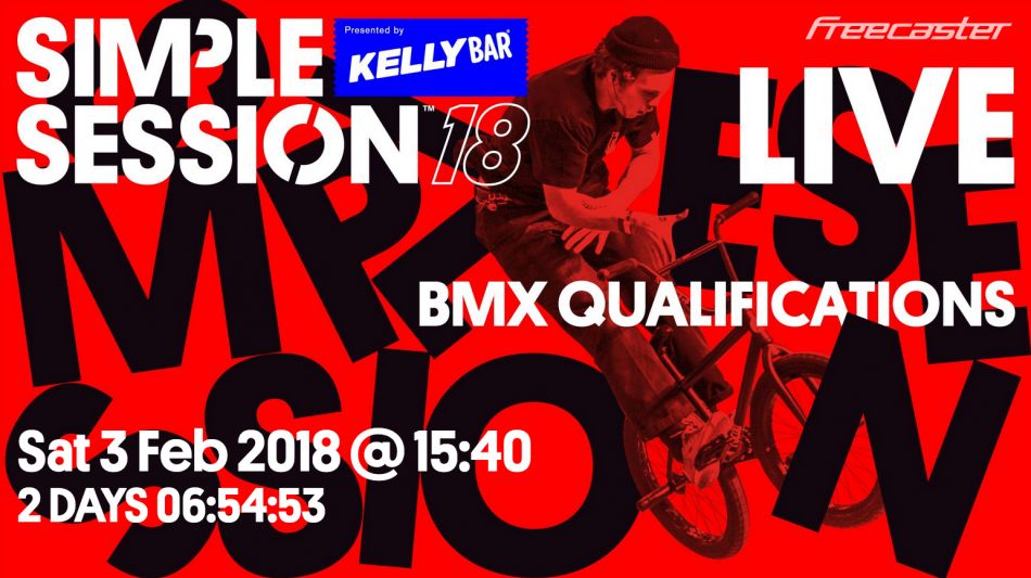 Live webcast of Simple Session 18 qualifiers on FATBMX this Saturday
