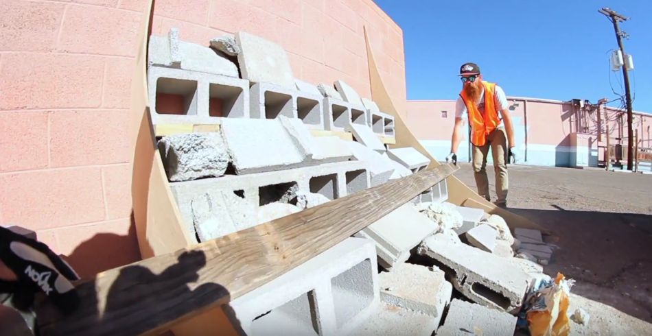 DIY Cement Quarterpipe by Adam Banton